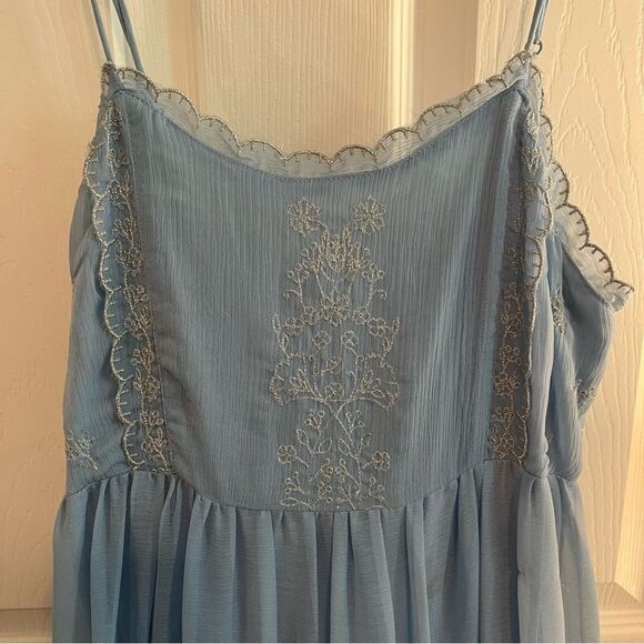 Urban Outfitters Sky Blue Lace Maxi Dress - Picture 4 of 10